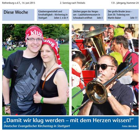 Evangelisches Sonntagsblatt vom 14.6.2015